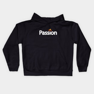 Passion artistic text design Kids Hoodie